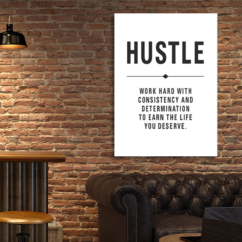 HUSTLE ON WHITE freeshipping - Wall Agenda