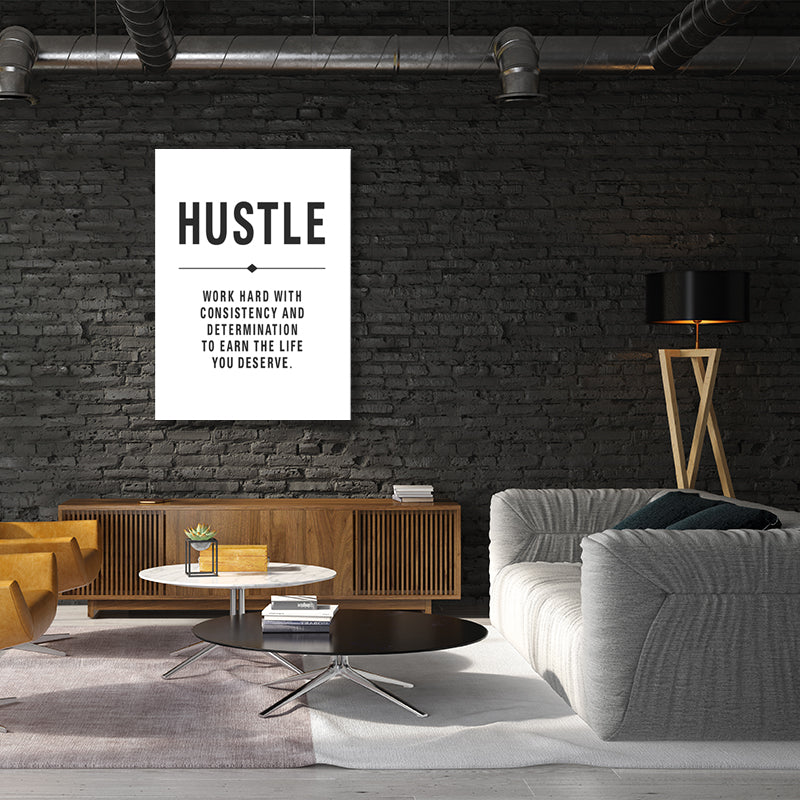 HUSTLE ON WHITE freeshipping - Wall Agenda