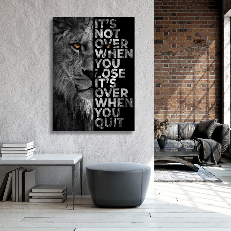 ITS NOT OVER WHEN YOU LOOSE! freeshipping - Wall Agenda