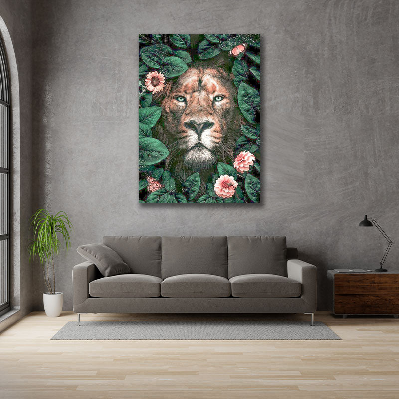 GREEN FLORAL LION freeshipping - Wall Agenda