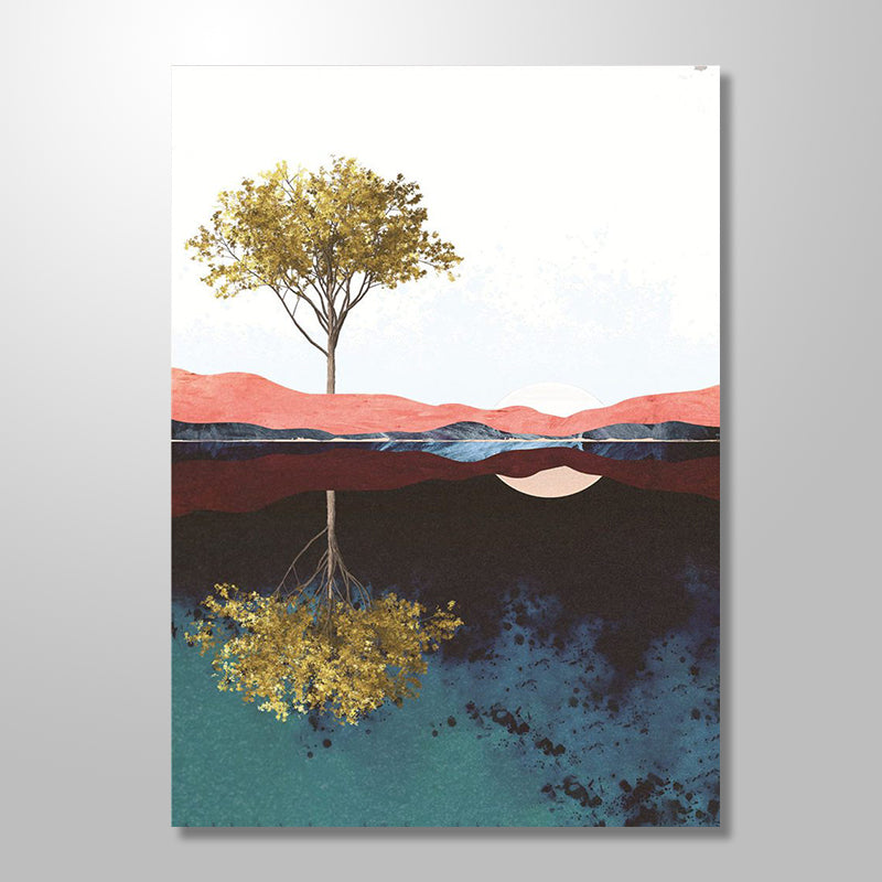 LAKE TREE PAINTING freeshipping - Wall Agenda