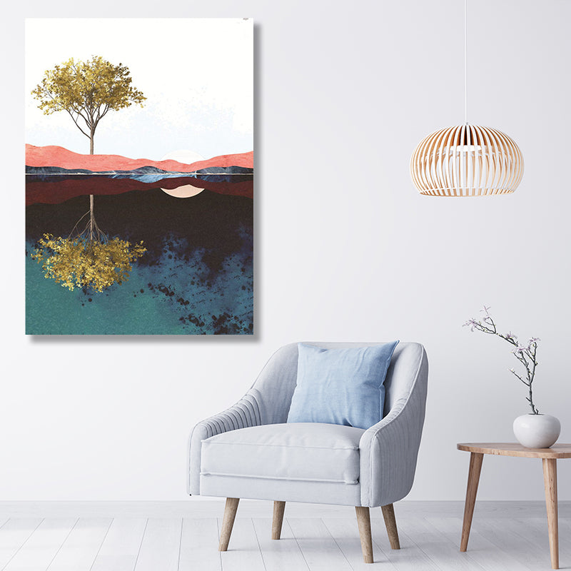 LAKE TREE PAINTING freeshipping - Wall Agenda