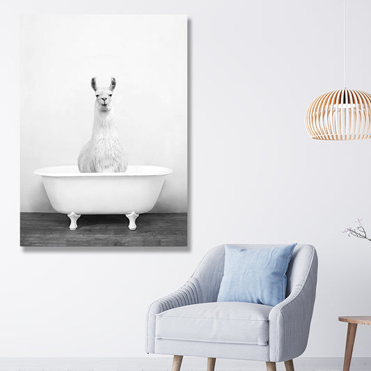 LLAMA GRAY PAINTING freeshipping - Wall Agenda