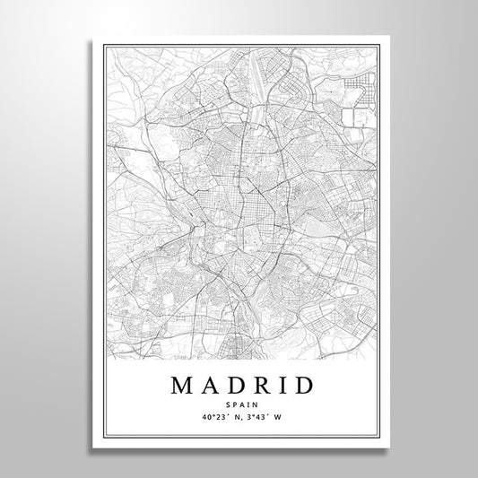 MADRID CITY MAP freeshipping - Wall Agenda