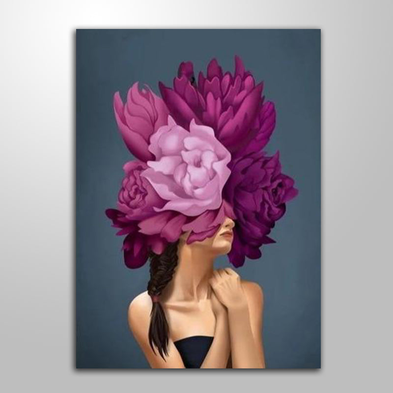 PURPLE FLORAL HEAD freeshipping - Wall Agenda