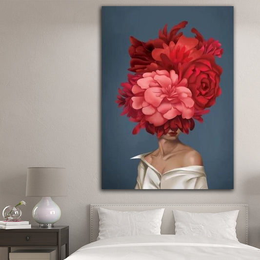 RED FLORAL HEAD freeshipping - Wall Agenda