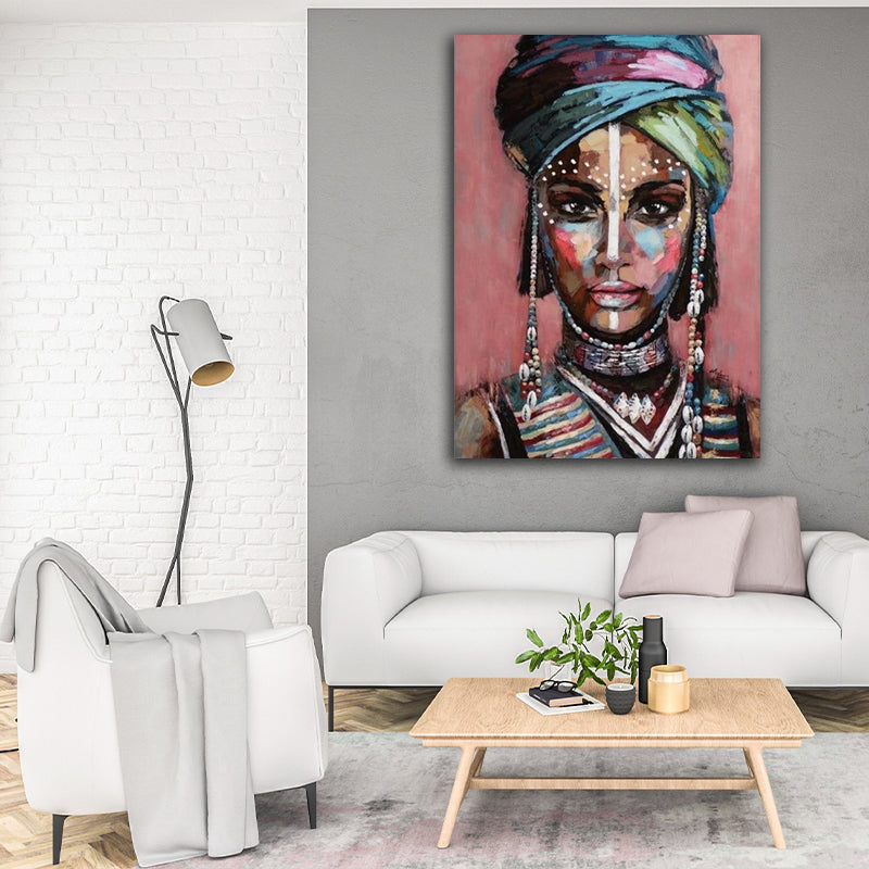 PINK TRIBAL WOMAN freeshipping - Wall Agenda