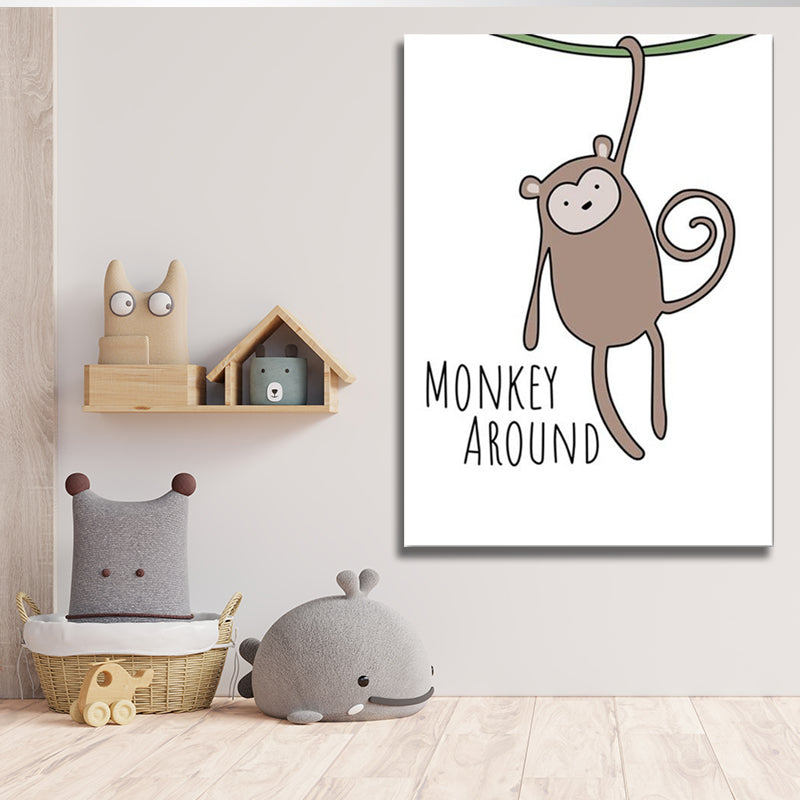 MONKEY AROUND KIDS PRINT freeshipping - Wall Agenda