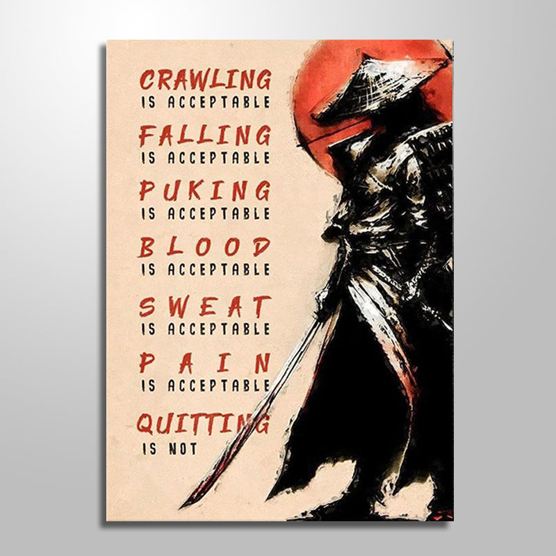 NEVER GIVE UP SAMURAI LESSON freeshipping - Wall Agenda