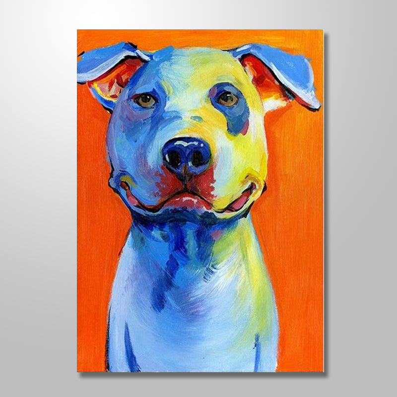 ORANGE DOG PAINTING freeshipping - Wall Agenda