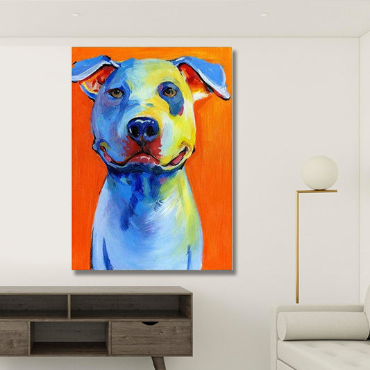 ORANGE DOG PAINTING freeshipping - Wall Agenda