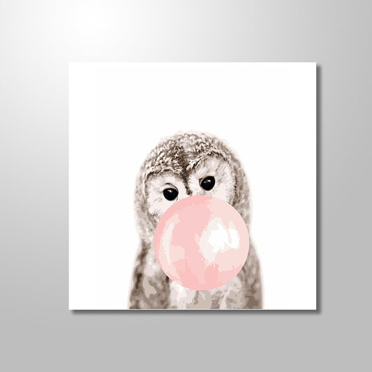 OWL GUM PAINTING freeshipping - Wall Agenda