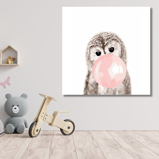 OWL GUM PAINTING freeshipping - Wall Agenda