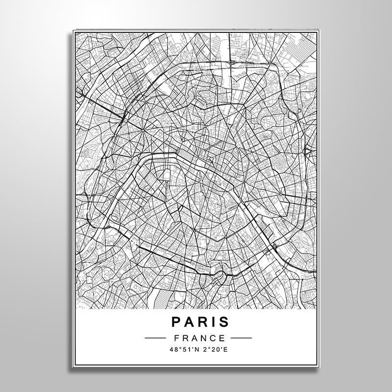 PARIS CITY MAP freeshipping - Wall Agenda