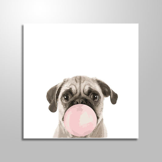 PUG GUM PAINTING freeshipping - Wall Agenda