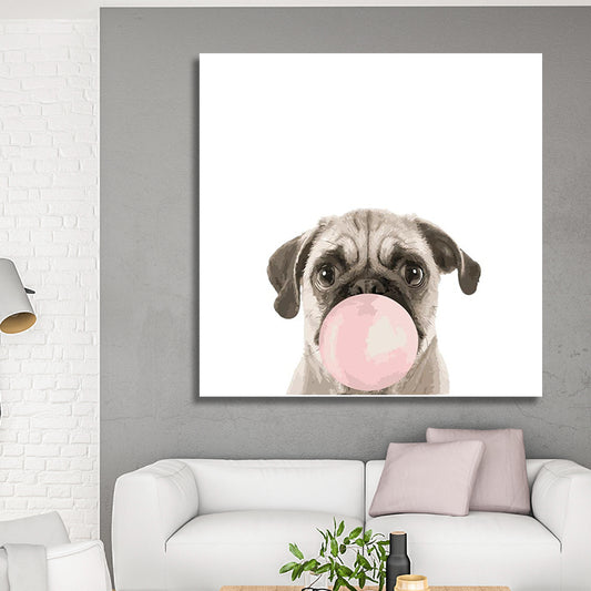 PUG GUM PAINTING freeshipping - Wall Agenda