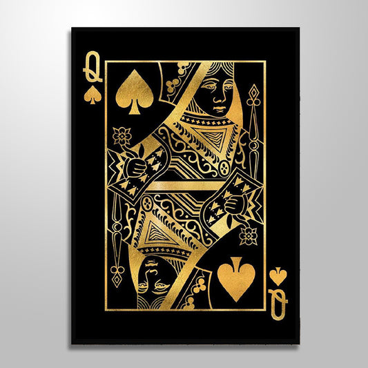 QUEEN OF SPADES GOLDEN freeshipping - Wall Agenda