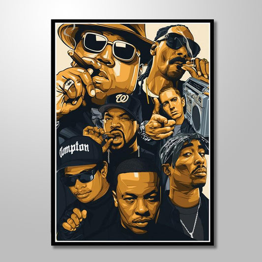 RAP LEGENDS FOUR PAINTING freeshipping - Wall Agenda