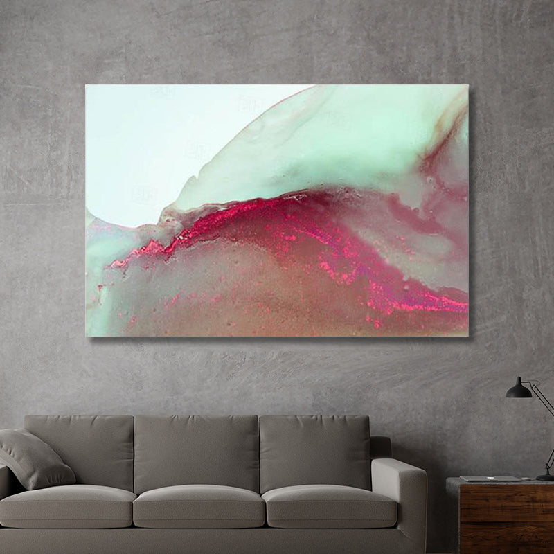 RED MARBLE PAINTING freeshipping - Wall Agenda