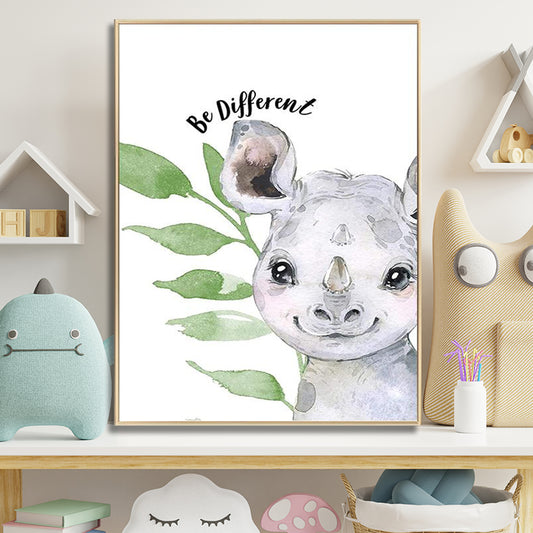 RHINO KID PAINTING freeshipping - Wall Agenda