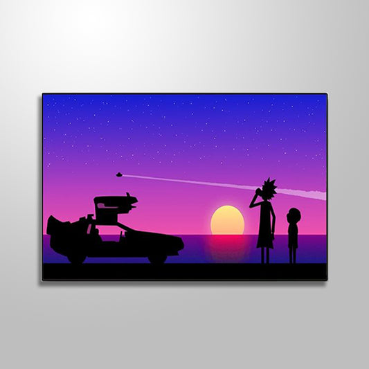 RICK AND MORTY PURPLE SUNSET freeshipping - Wall Agenda