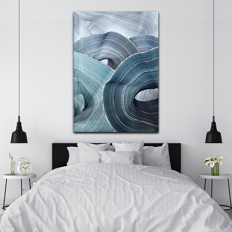 BLUE WAVES ABSTRACT freeshipping - Wall Agenda