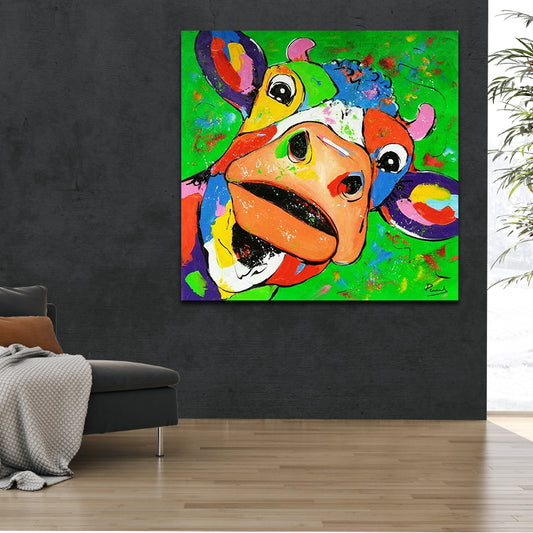 CRAZY COLORFUL COW freeshipping - Wall Agenda
