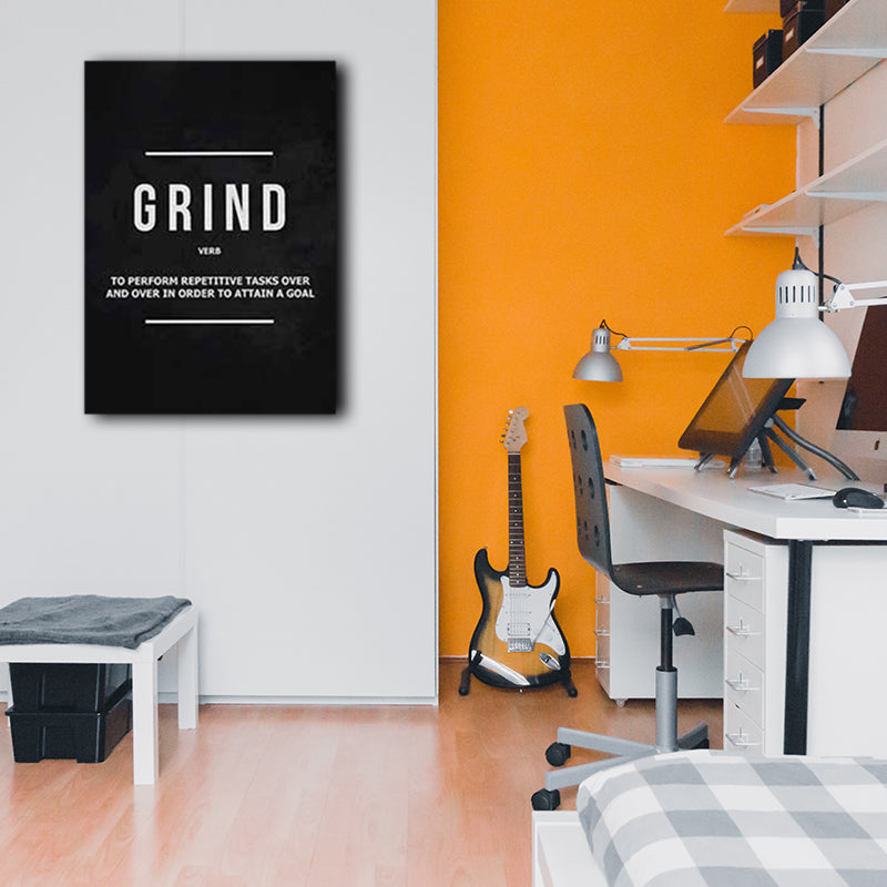 DAILY GRIND ON BLACK freeshipping - Wall Agenda