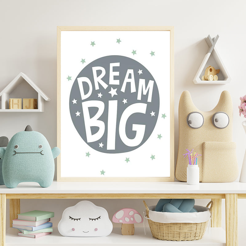 DREAM BIG QUOTE KIDS PRINT freeshipping - Wall Agenda