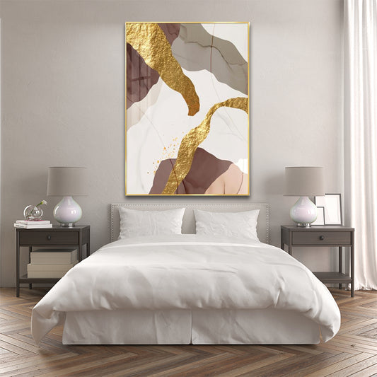 GOLDEN STRIPE ABSTRACT freeshipping - Wall Agenda