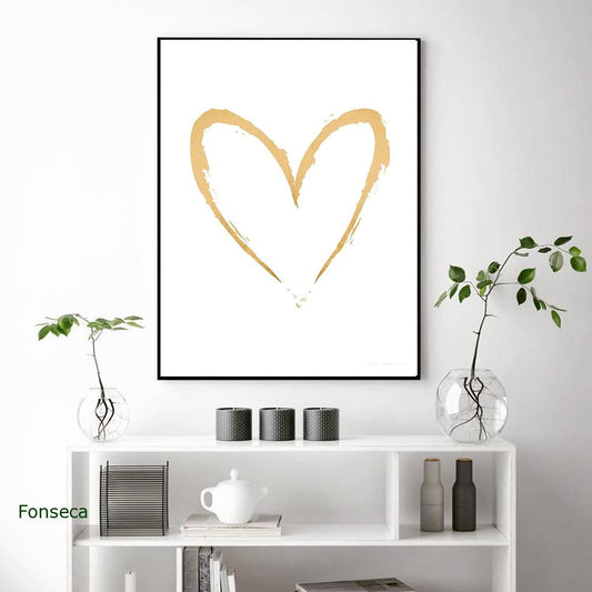 GOLD HEART PAINTING