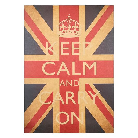 TIE LER Keep Calm And Carry On Vintage Retro Classic Poster Wall Art Decor Pictures Posters Kraft Paper Home Decor Wall Sticker