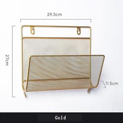 Golden luxe Magazine holder (gold)