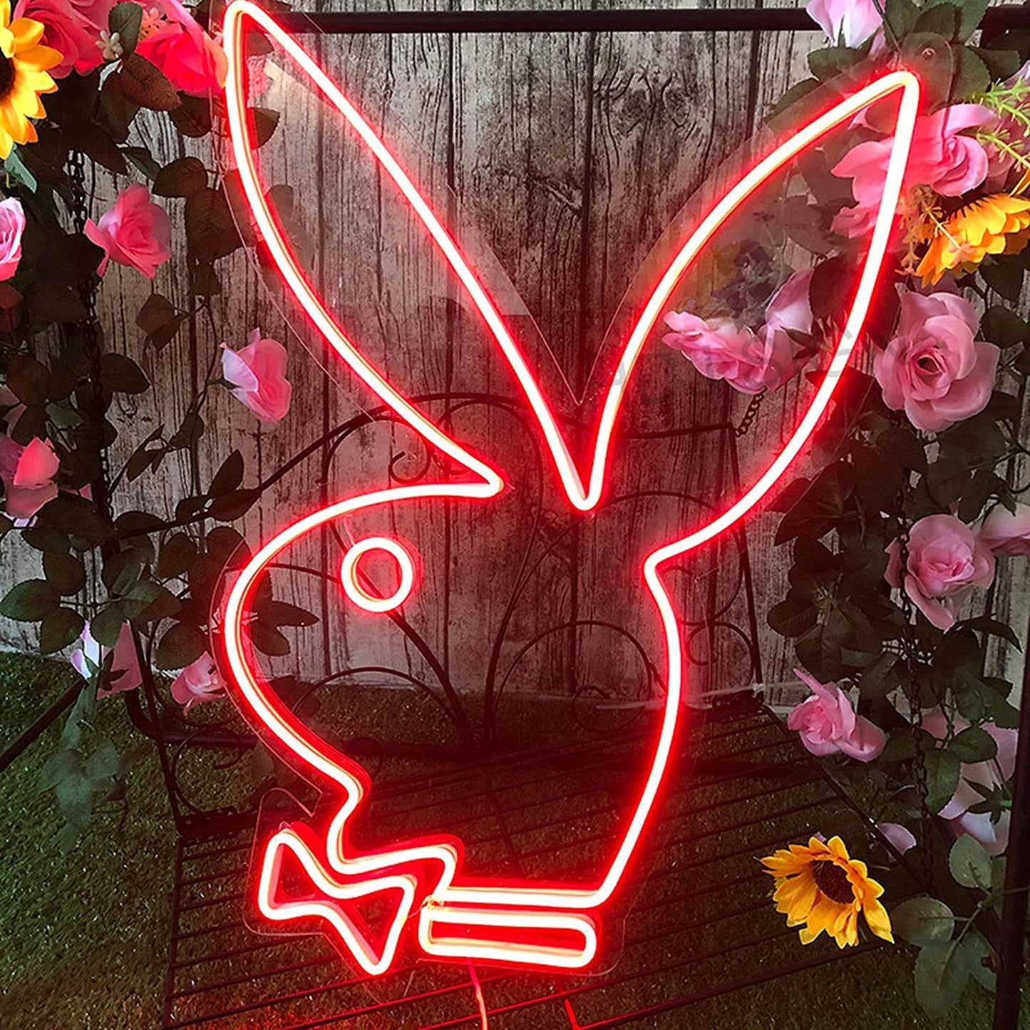 40cm Playboy Bunny LED Neon Light  Sign Wall Bar Living Room Decor Neon Lamp Design Neon Light Gift For Friend 6 Colors
