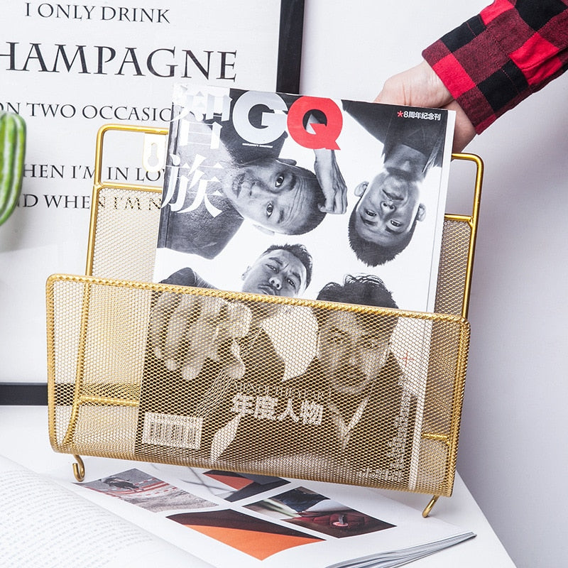 Golden luxe Magazine holder