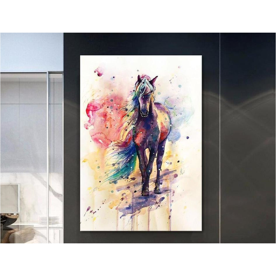 PROUD STALLION WATERCOLOR freeshipping - Wall Agenda