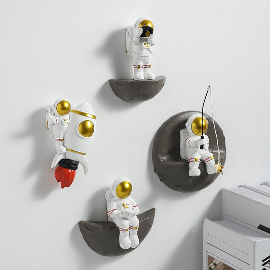 Nordic Wall Decoration Frame Astronaut Resin Figure Wall Shelves Decorative Decorations for Living Room Hanging Wall Shelf Gifts