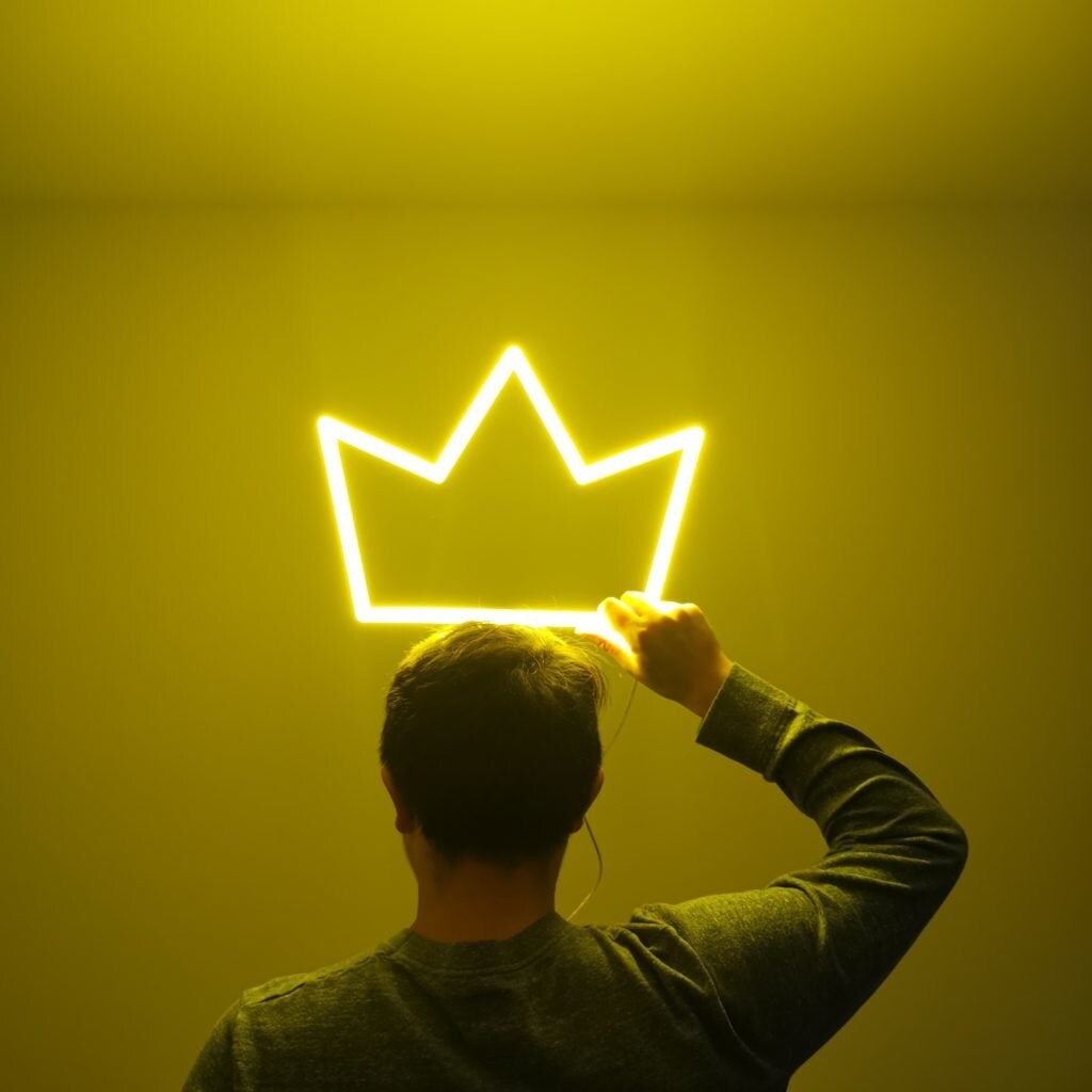 OHANEONK  Custom Crown Neon Sign LED Light Letter Name Logo Personalized Neon Sign Custom For Party Wedding Home Decorative