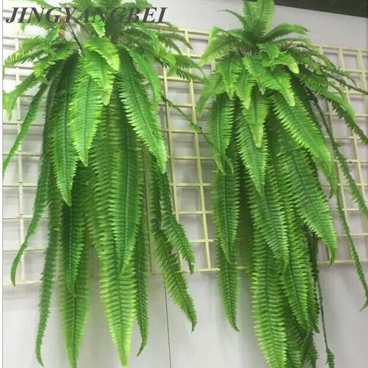 48 90 110cm Large Artificial Adornment Grass Green Plant Ganging Row Fern Leaf Persian Leaves Wall Planted Home Decoration