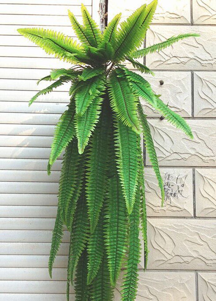 48 90 110cm Large Artificial Adornment Grass Green Plant Ganging Row Fern Leaf Persian Leaves Wall Planted Home Decoration