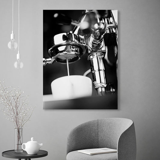 Kitchen Poster Black White Coffee Food Drink Canvas Print Wall Art Painting Modern Picture Dining Room Restaurant Decoration