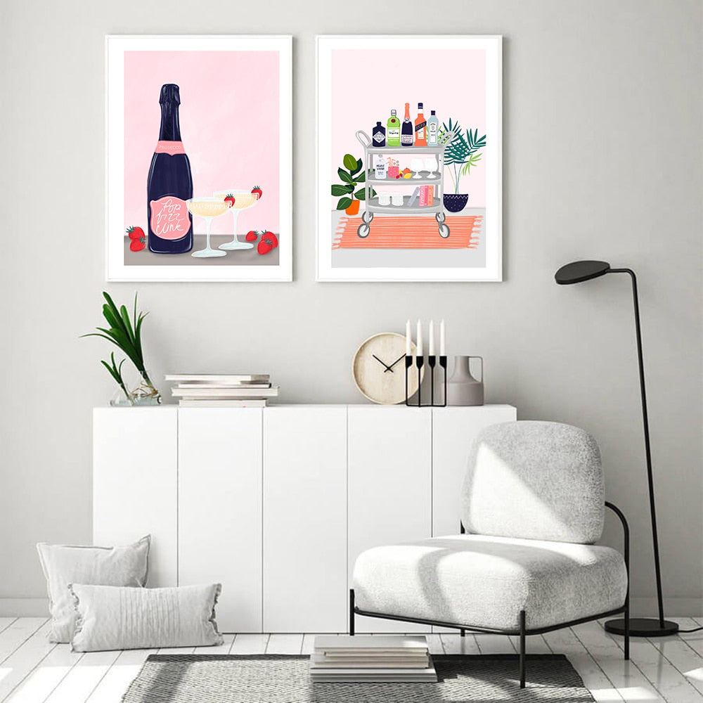 WINE TWO GLASSES PAINTING