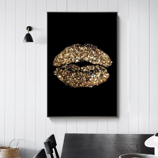 GOLD LIP PAINTING
