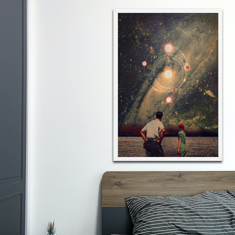 NIGHT SKY SURREALISM PAINTING freeshipping - Wall Agenda