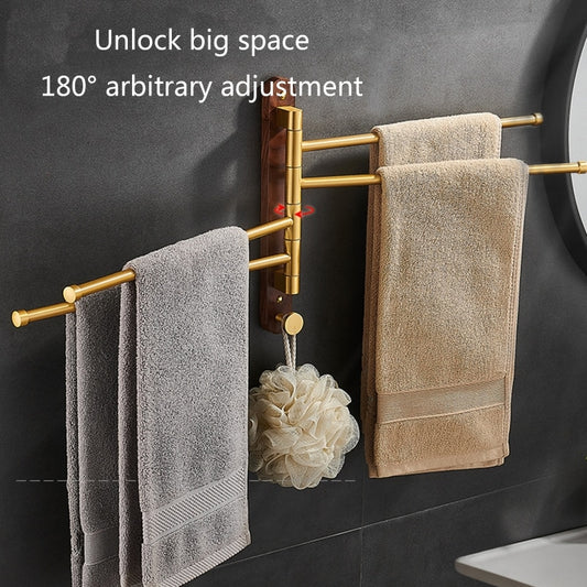 Bathroom Towel Bar Rotating Towel Rack Shelf Kitchen Wall Mounted Towel Holder Clothes Hanging Storage Organizer