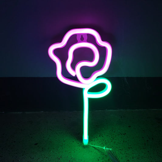 Roses are glowing 30cm Neon freeshipping - Wall Agenda