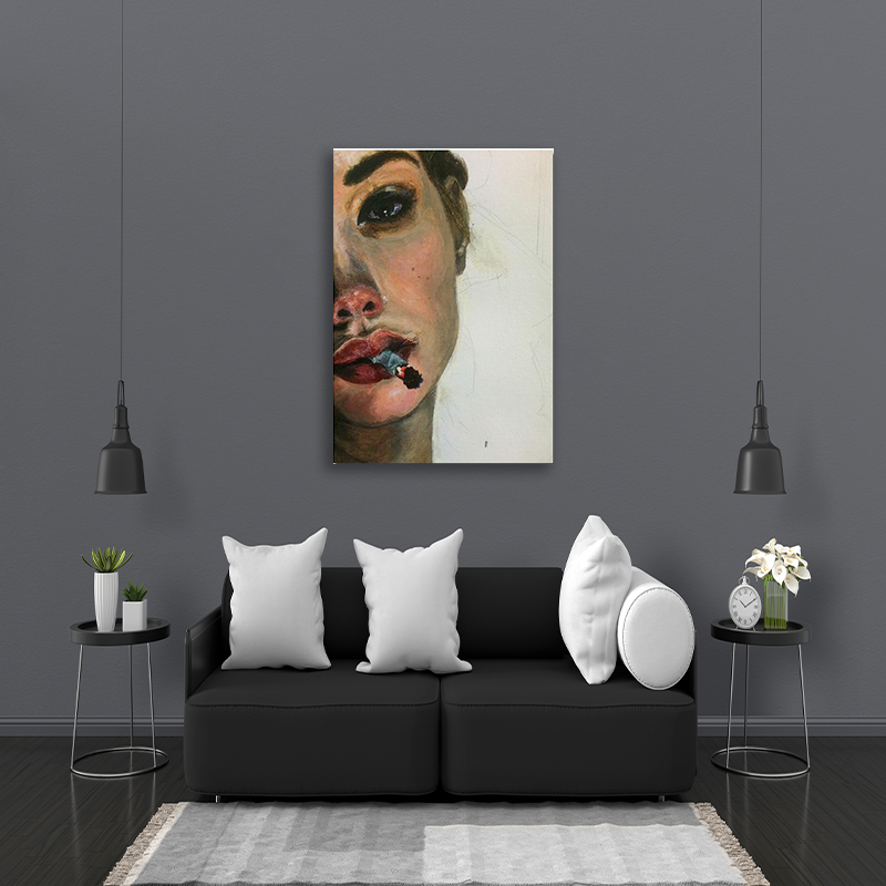 SMOKING WOMAN ART freeshipping - Wall Agenda